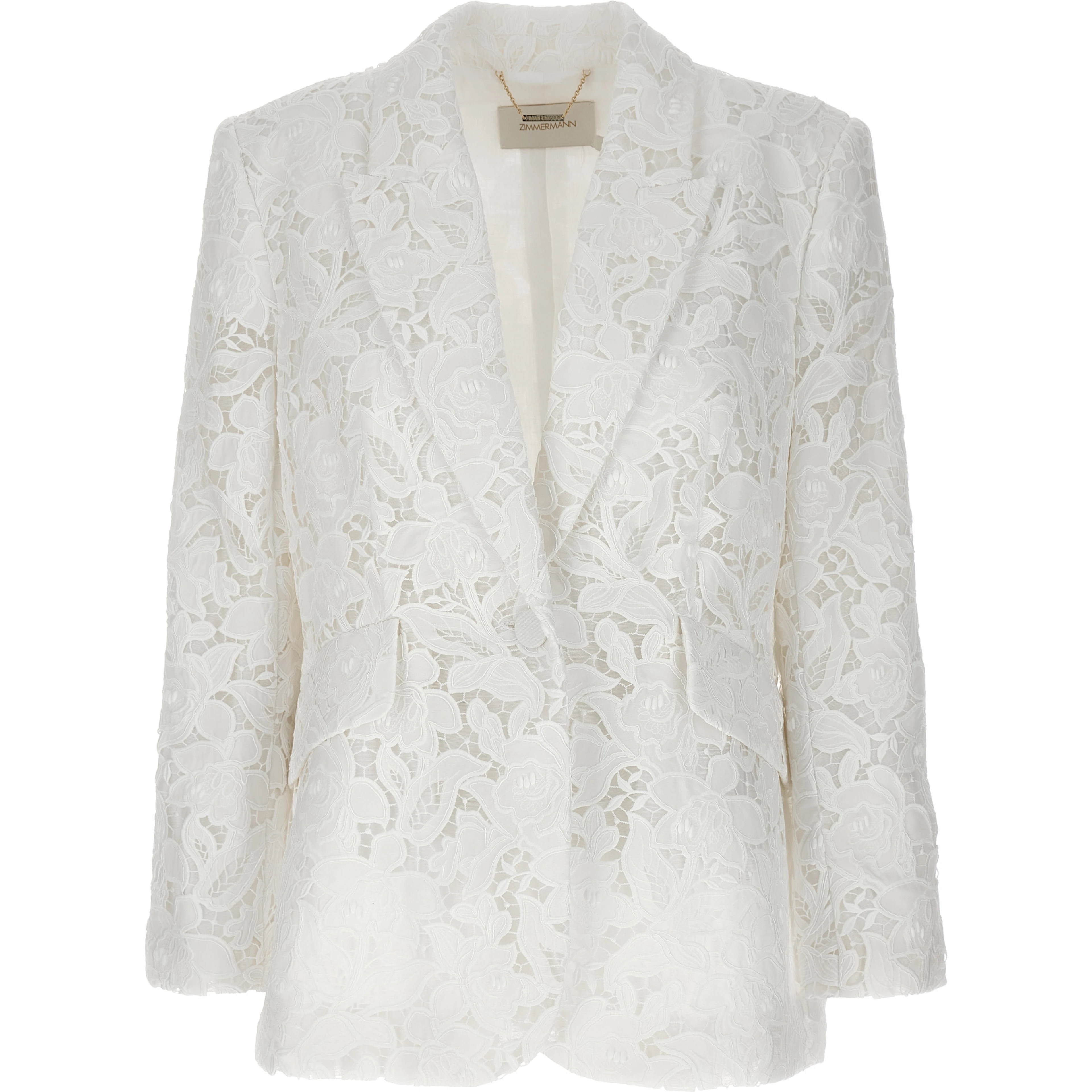 White Polyester Blazer
