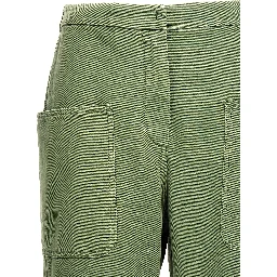 Bicolor Cotton Casual Pants