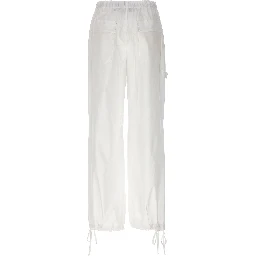 White Cotton Cargo Pants
