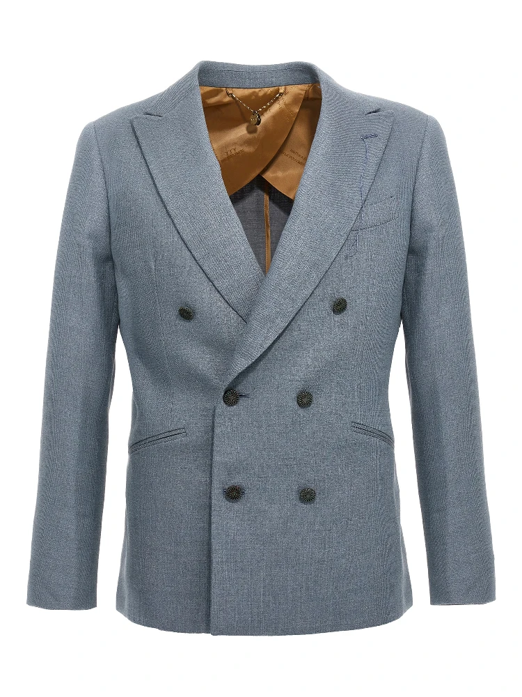 Blue Silk Blazer
