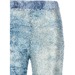 Blue Polyester Cargo Pants