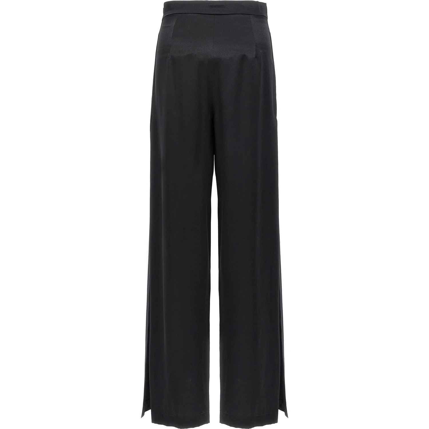 Black Silk Casual Pants
