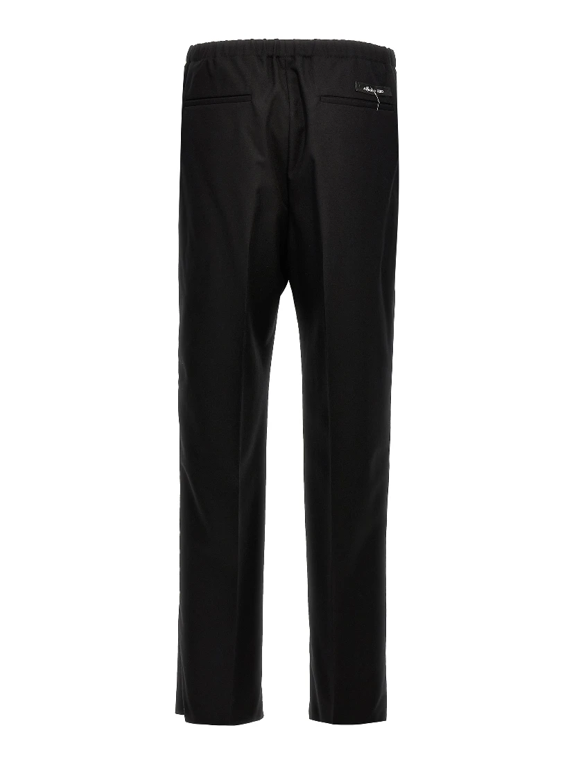 Black Virgin Wool Dress Pants