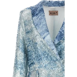Blue Polyester Blazer