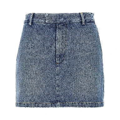 Blue Cotton Long Skirt