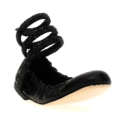 Black Lamb Leather Ballet Flats