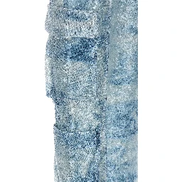 Blue Polyester Cargo Pants