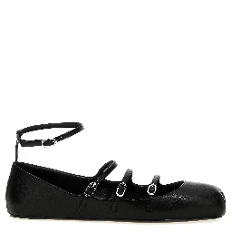 Black Calfskin Ballet Flats
