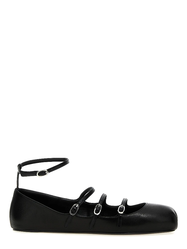 Black Calfskin Ballet Flats