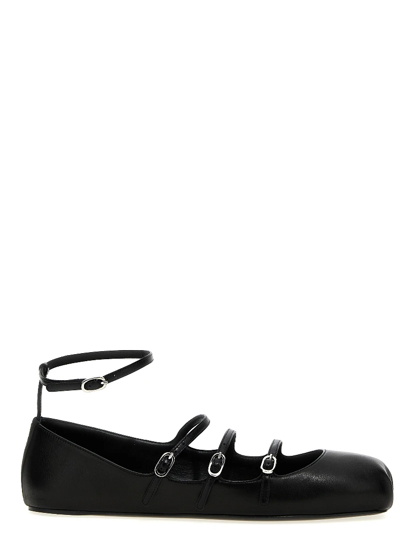 Black Calfskin Ballet Flats