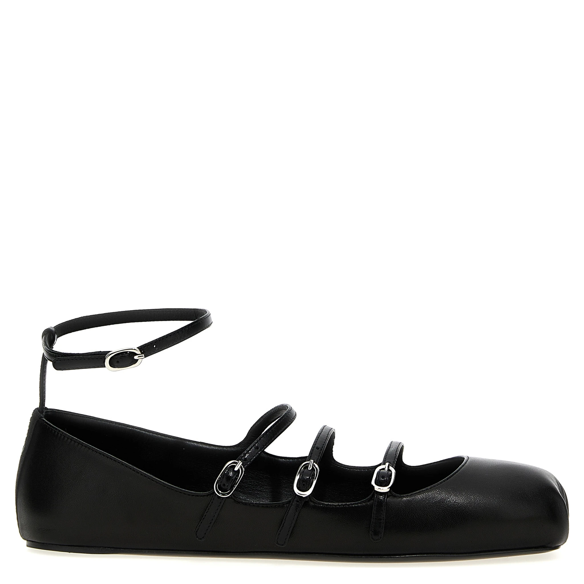 Black Calfskin Ballet Flats