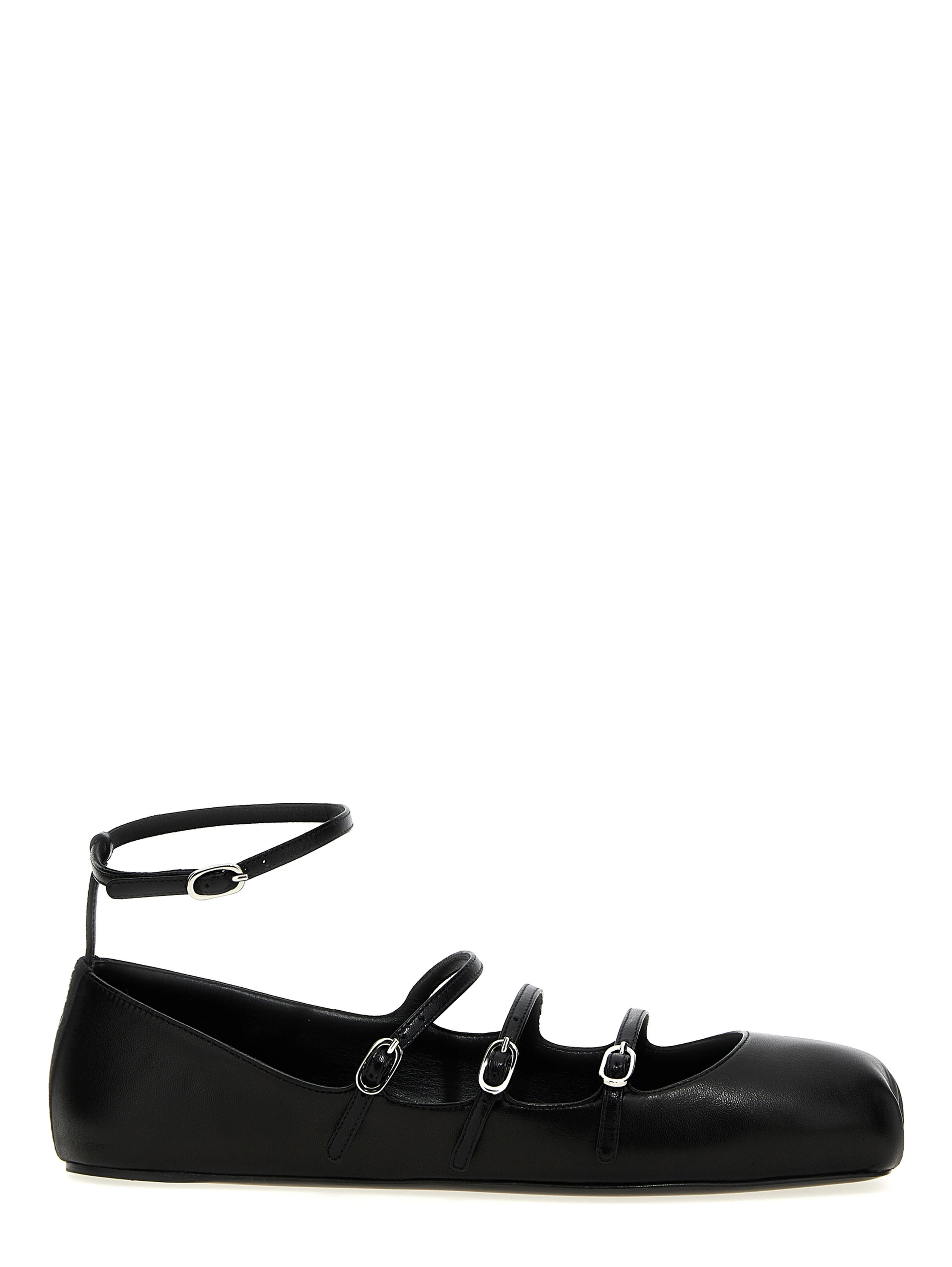 Black Calfskin Ballet Flats