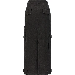Black Cotton Mini Skirt