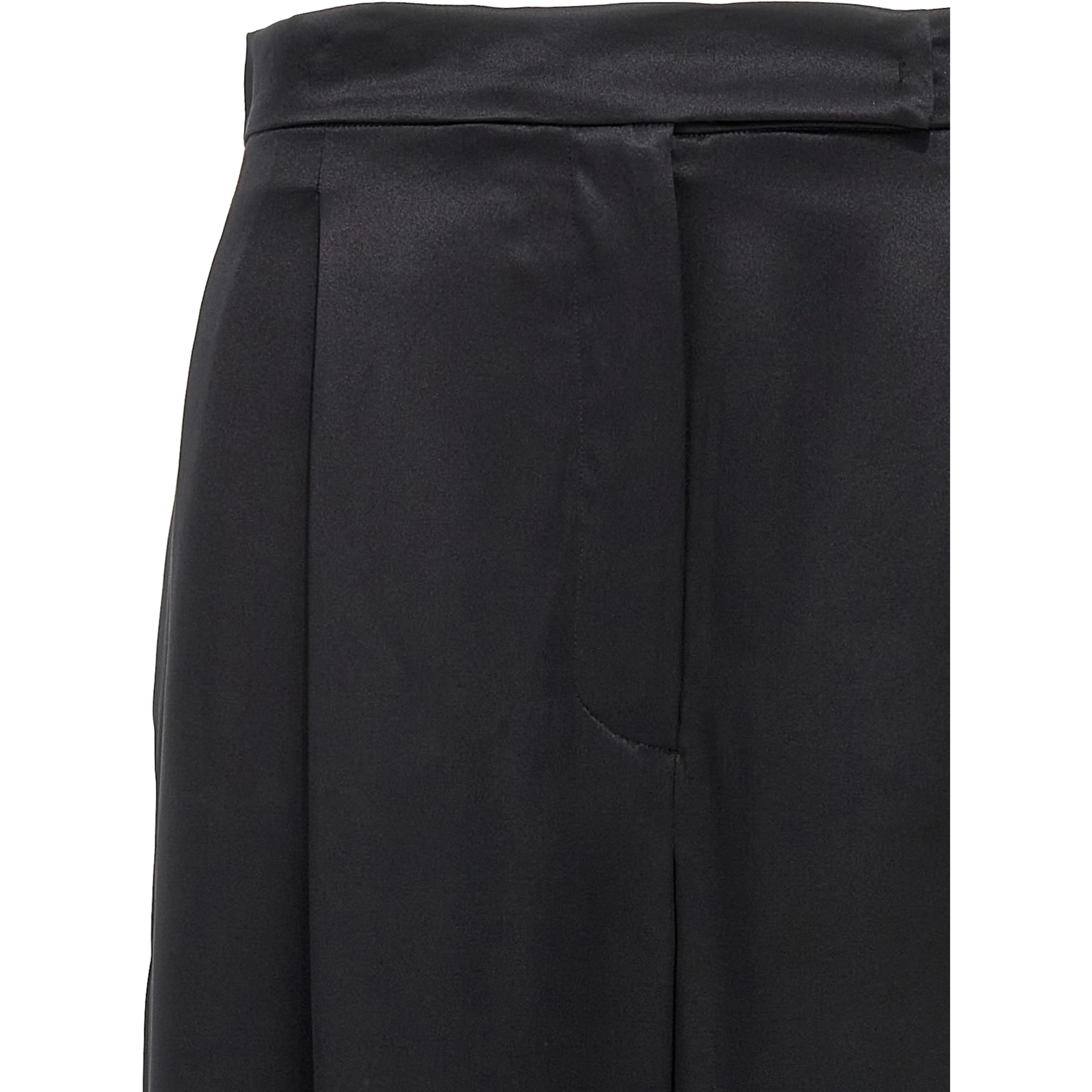 Black Silk Casual Pants