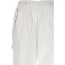 White Cotton Cargo Pants
