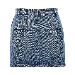 Blue Cotton Long Skirt