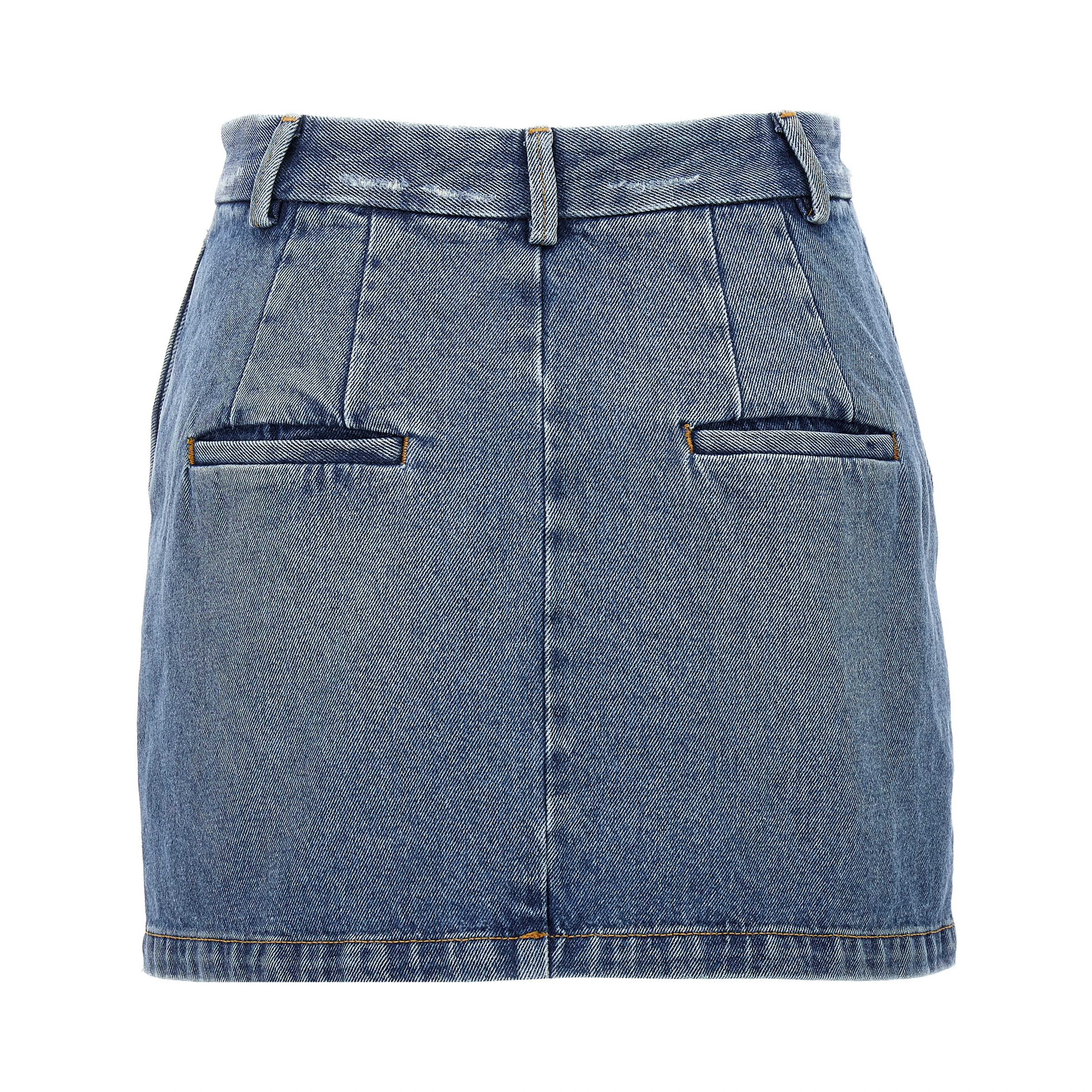 Blue Cotton Long Skirt