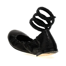 Black Lamb Leather Ballet Flats
