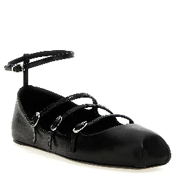 Black Calfskin Ballet Flats