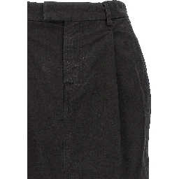 Black Cotton Mini Skirt