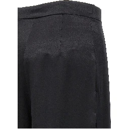 Black Silk Casual Pants