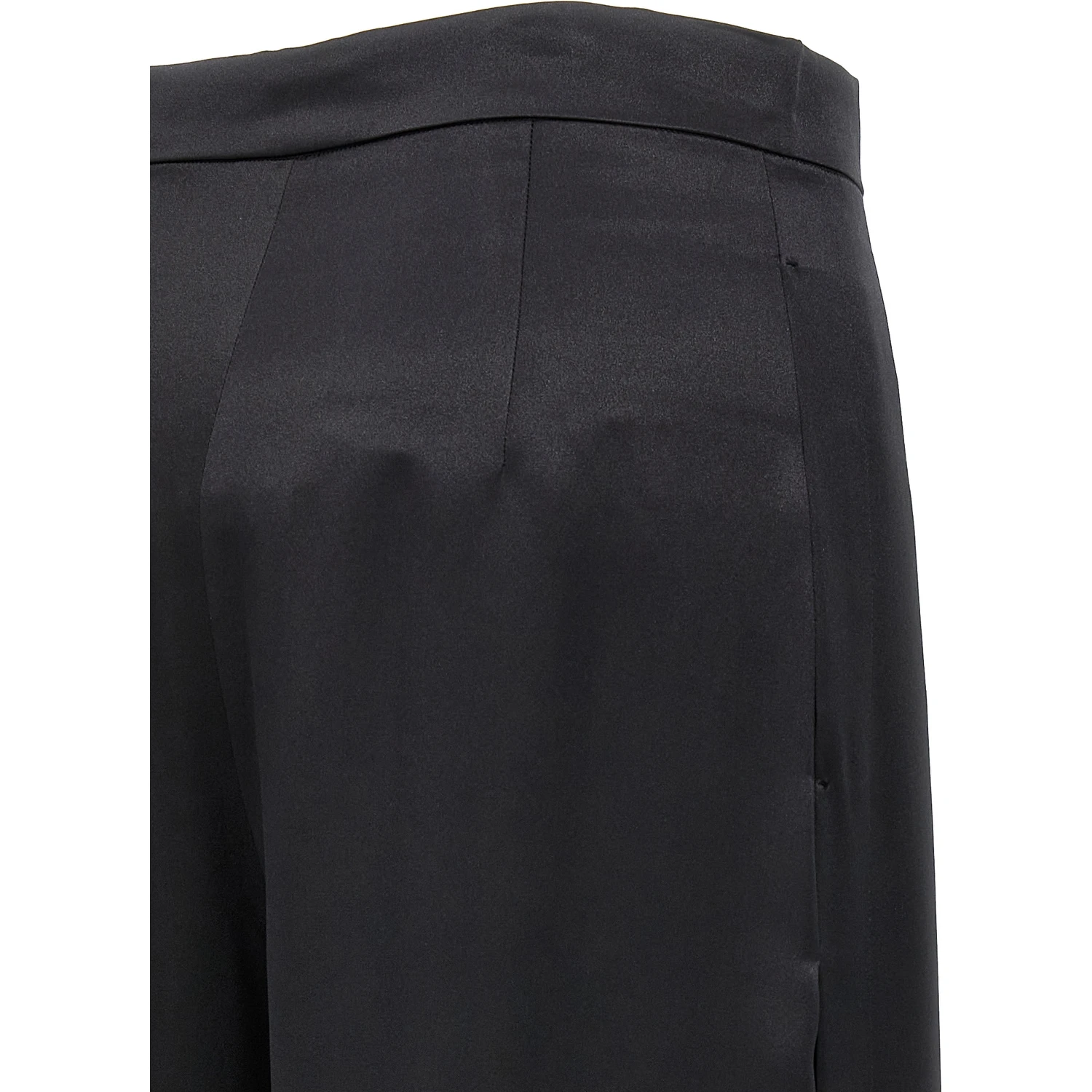 Black Silk Casual Pants