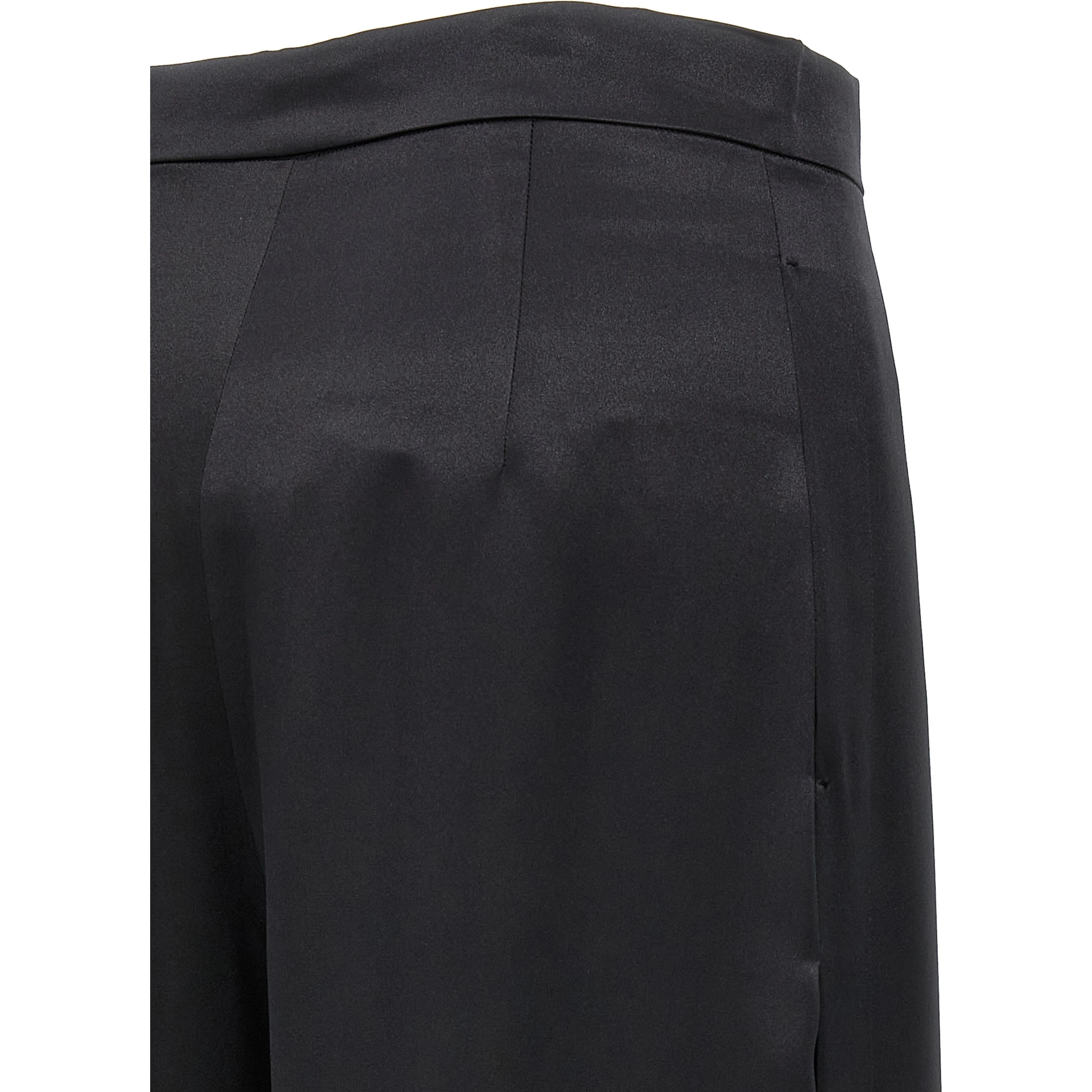 Black Silk Casual Pants