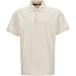 White Polyester Polo Shirt