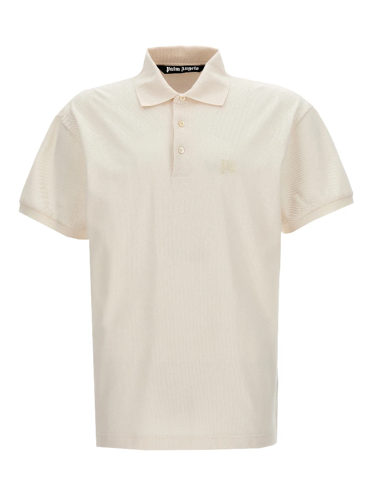 White Polyester Polo Shirt