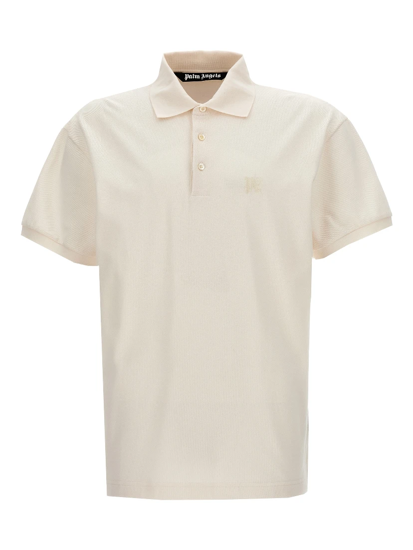 White Polyester Polo Shirt
