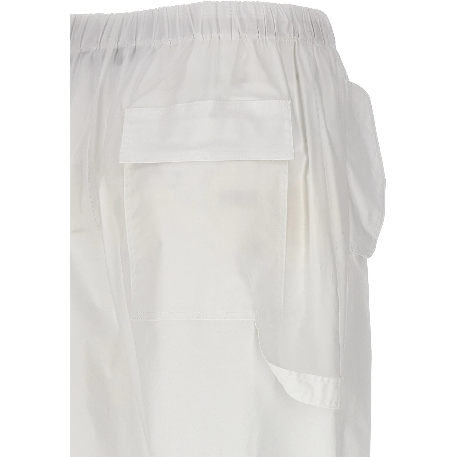 White Cotton Cargo Pants