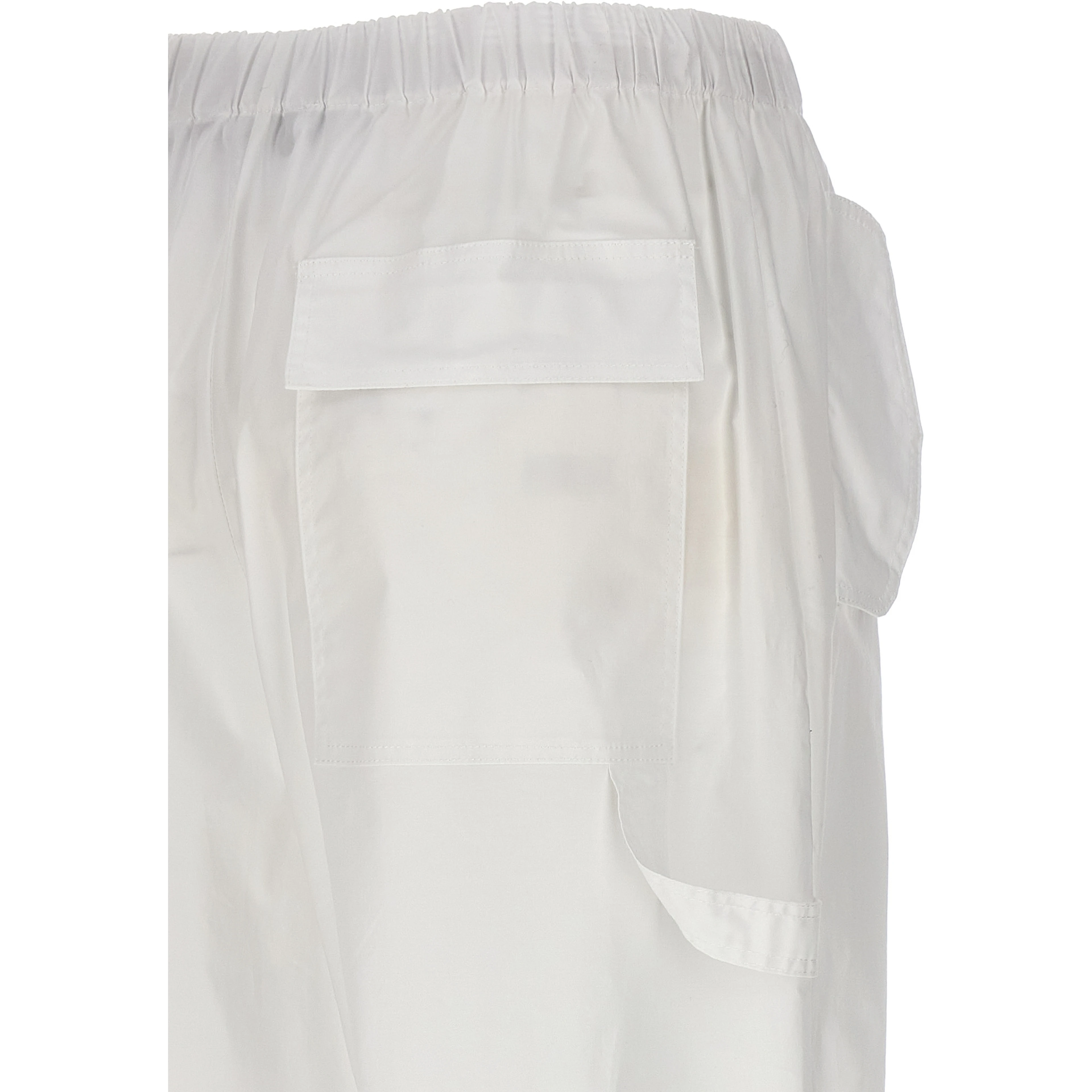 White Cotton Cargo Pants