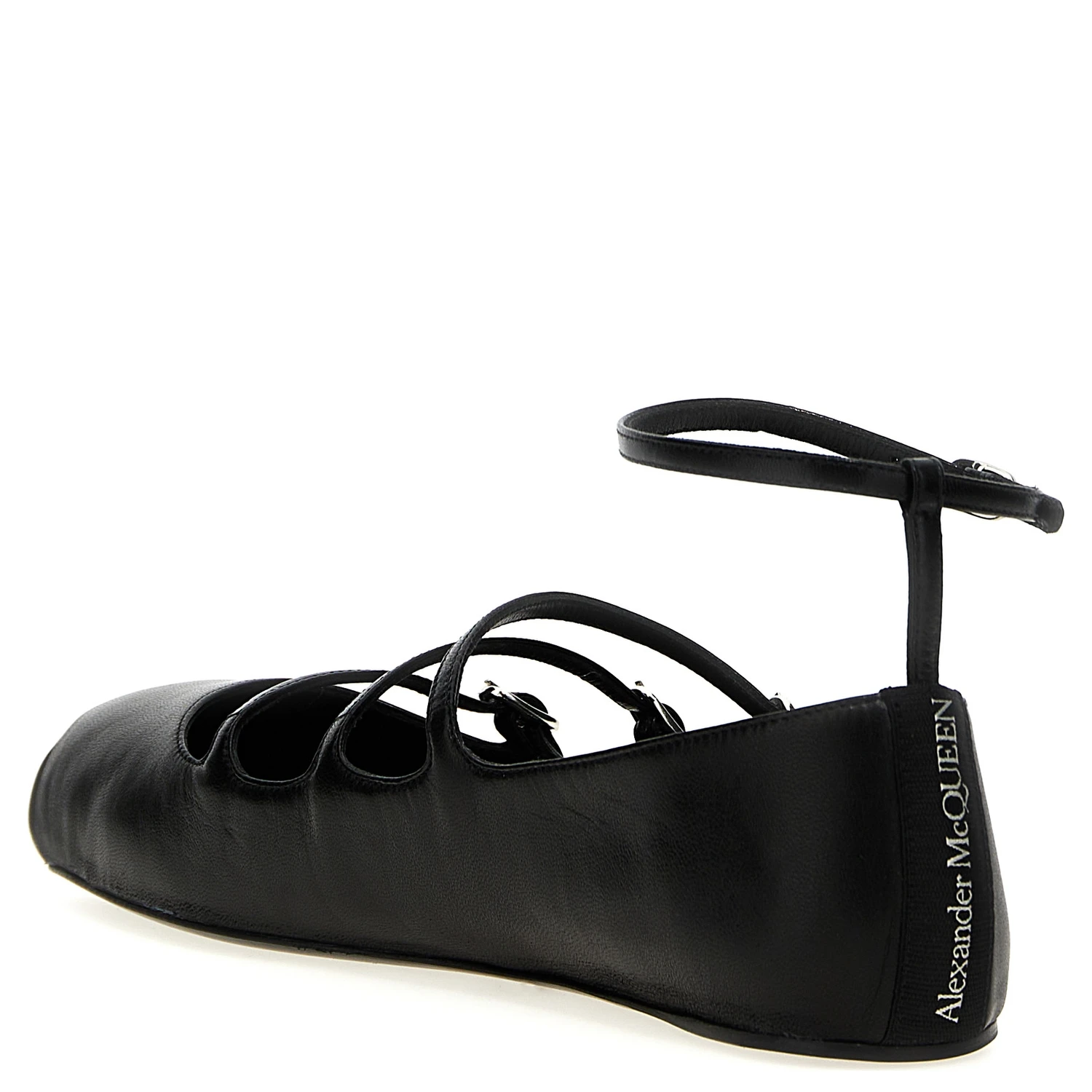 Black Calfskin Ballet Flats