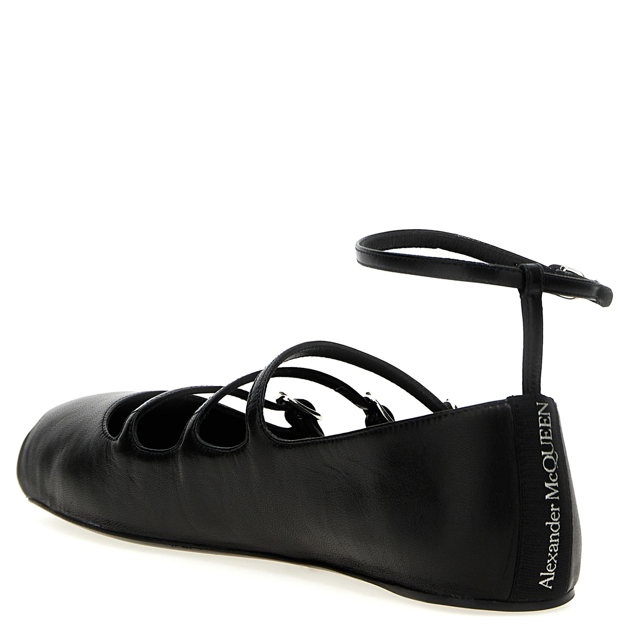 Black Calfskin Ballet Flats
