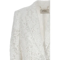 White Polyester Blazer