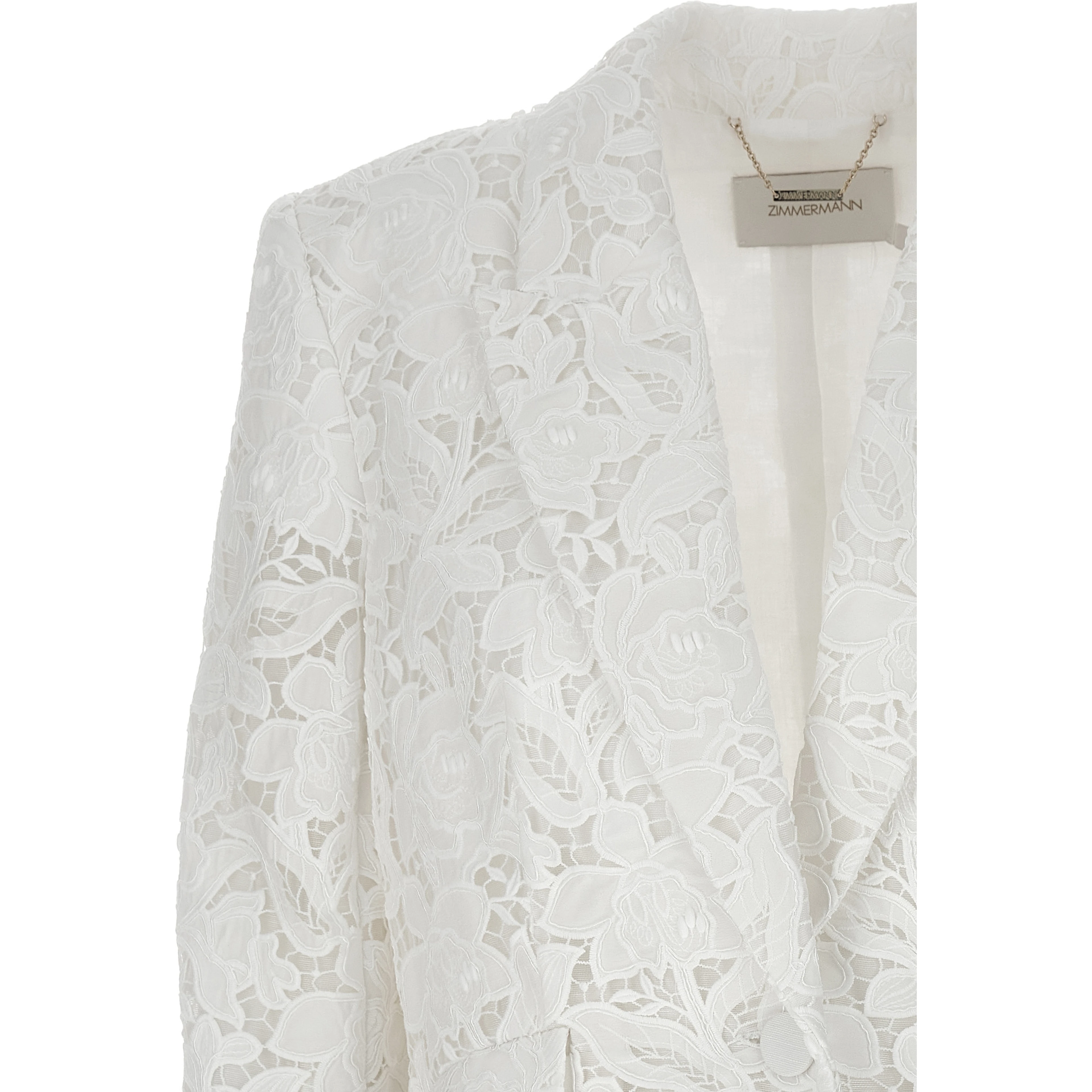 White Polyester Blazer
