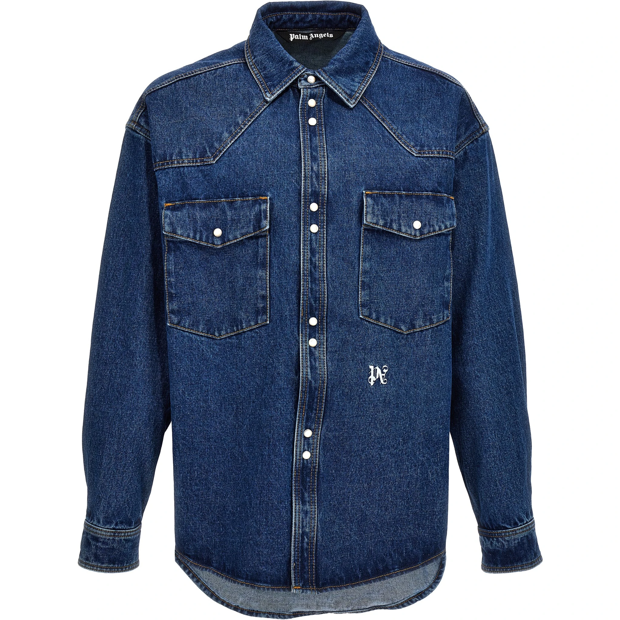 Blue Polyester Denim Jacket