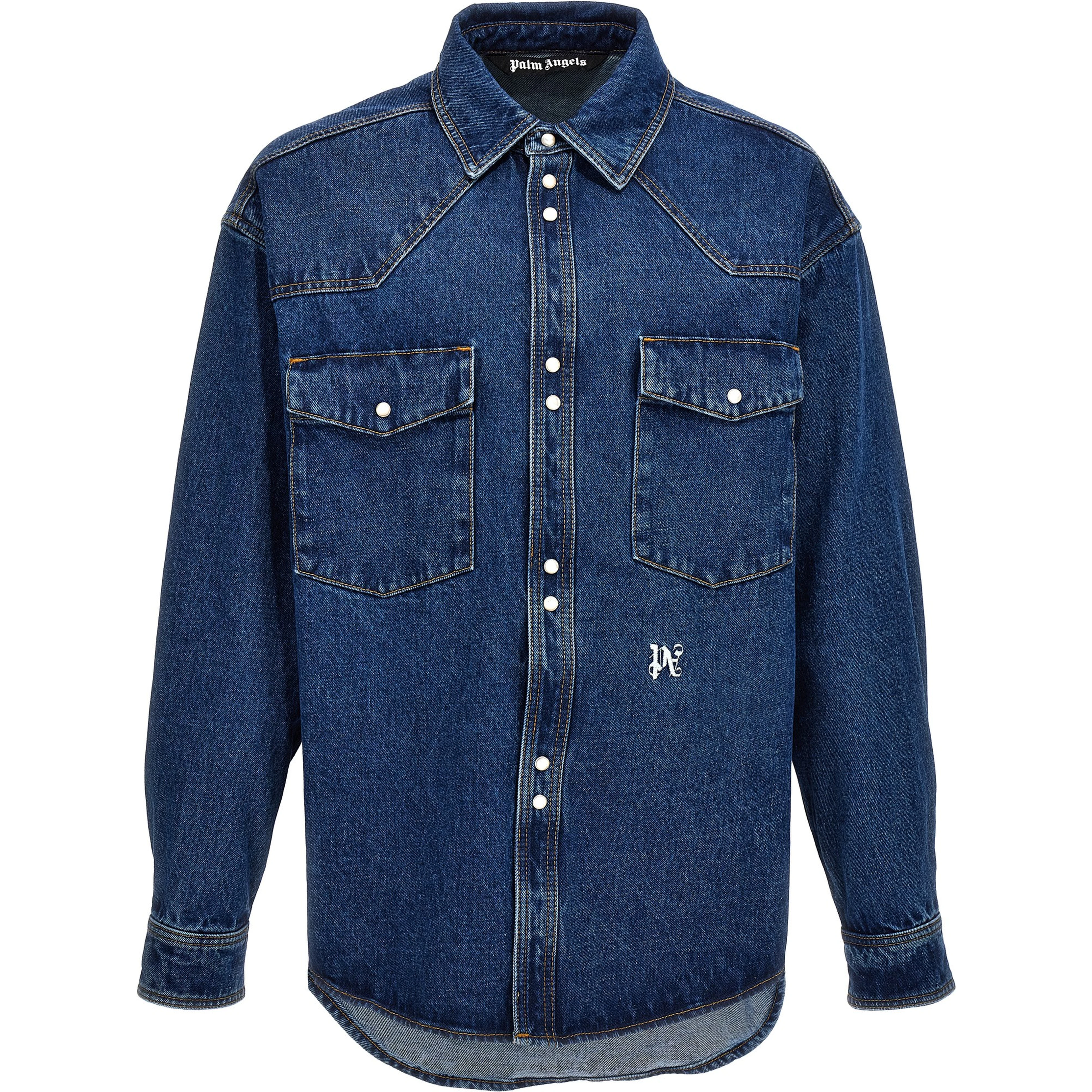 Blue Polyester Denim Jacket