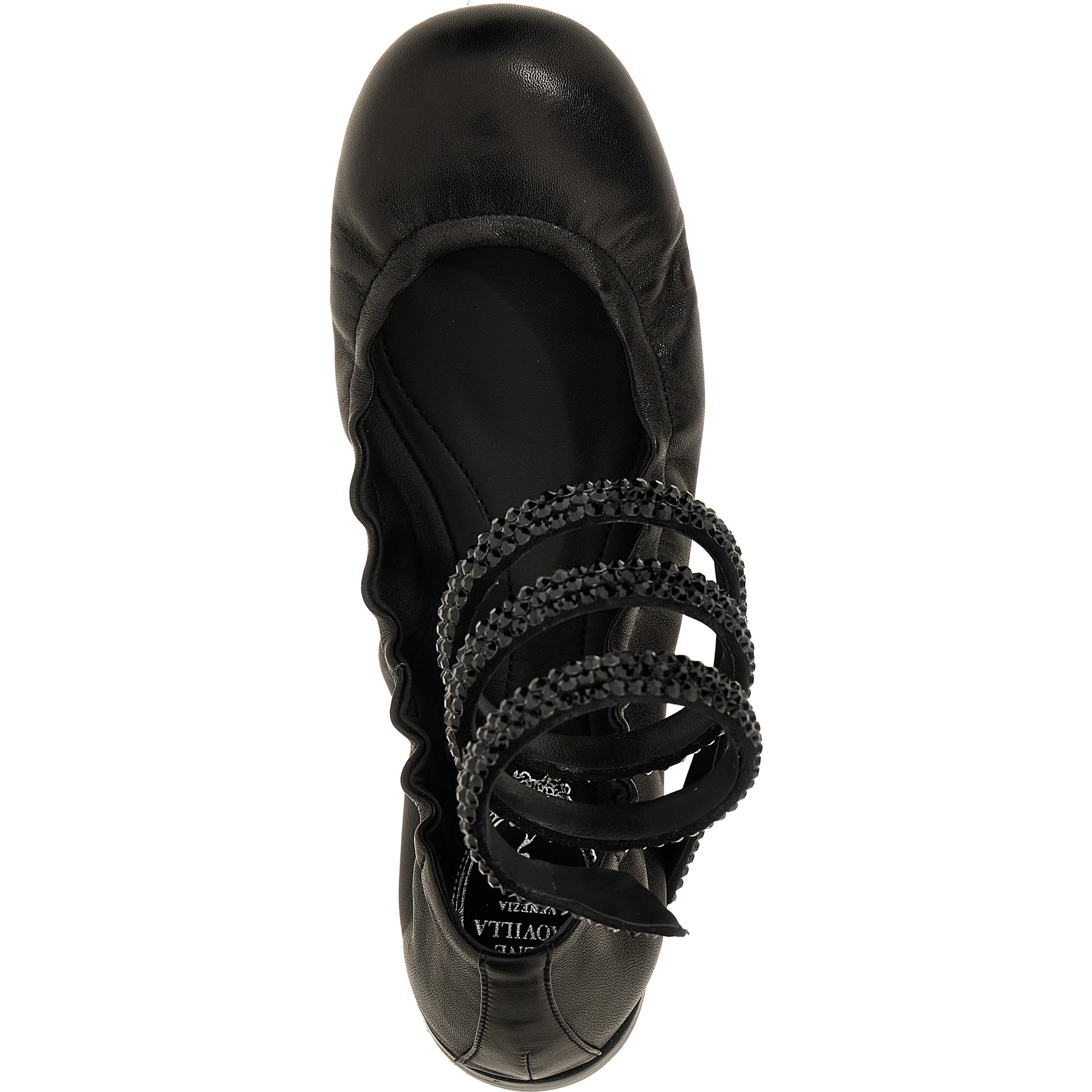 Black Lamb Leather Ballet Flats