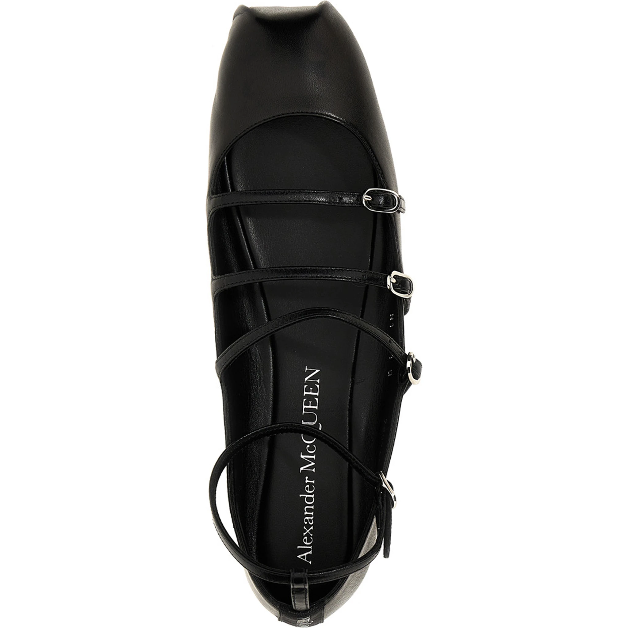 Black Calfskin Ballet Flats