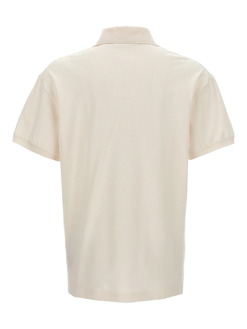 White Polyester Polo Shirt