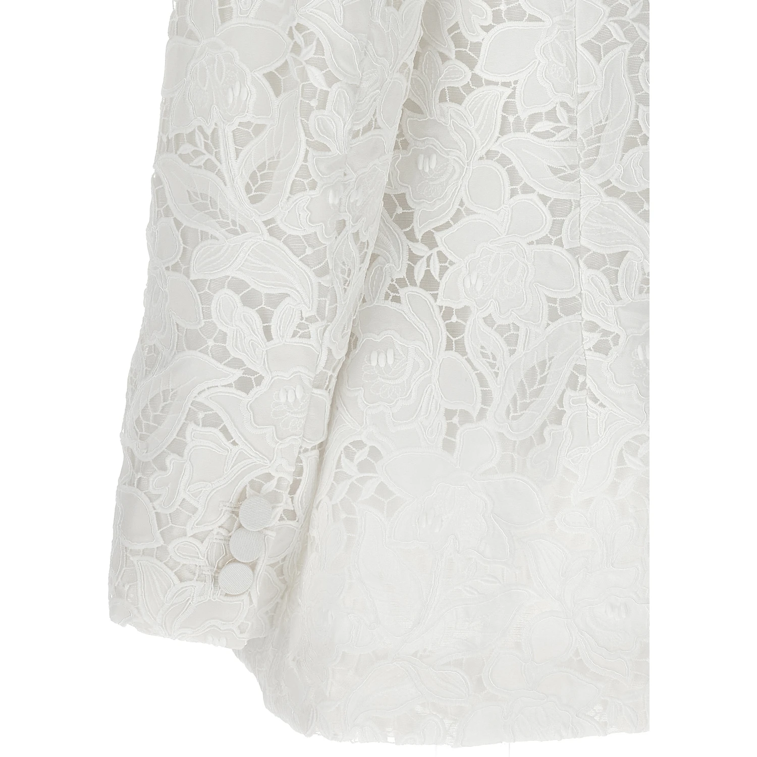 White Polyester Blazer