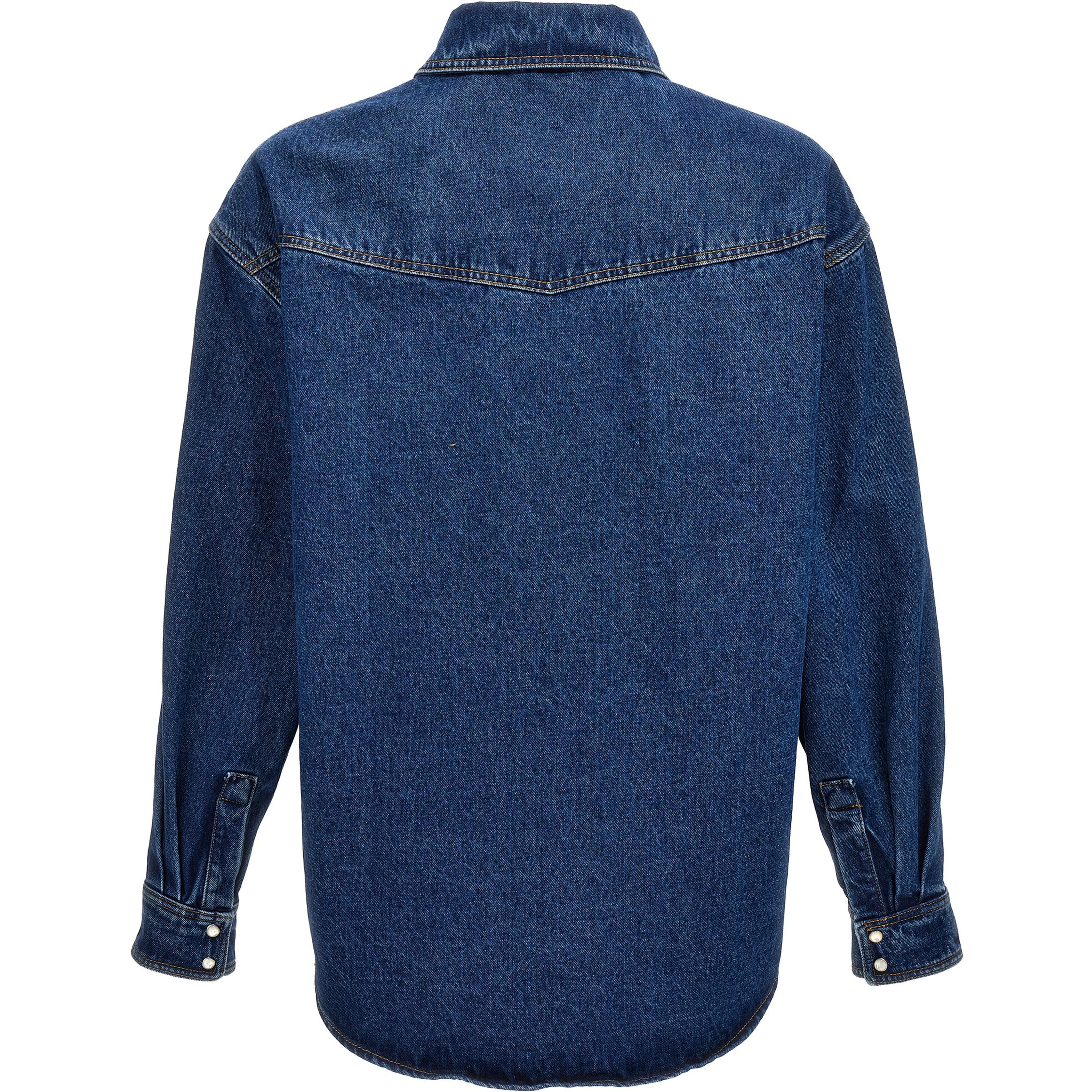 Blue Polyester Denim Jacket