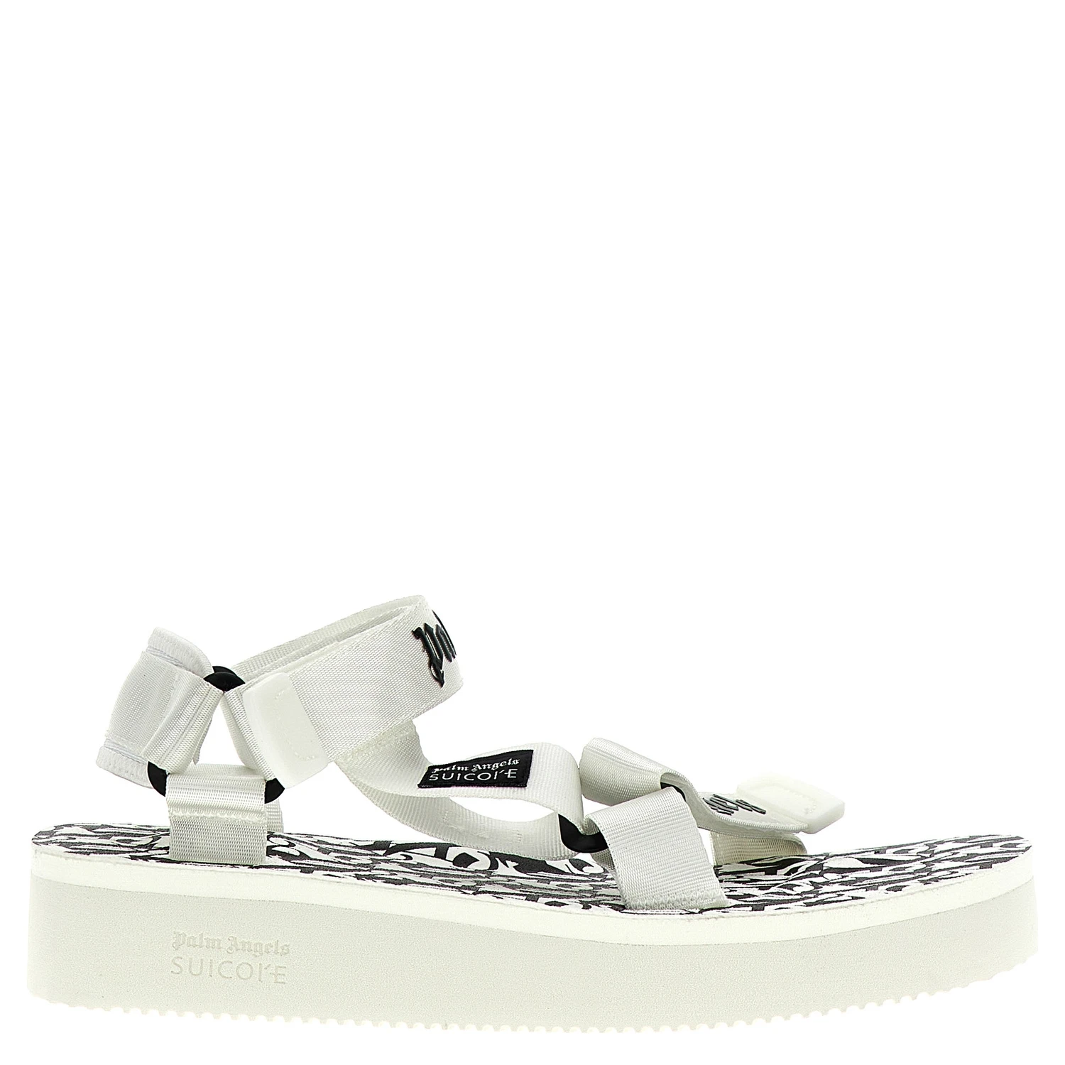 Bicolor Polyester Flat Sandals