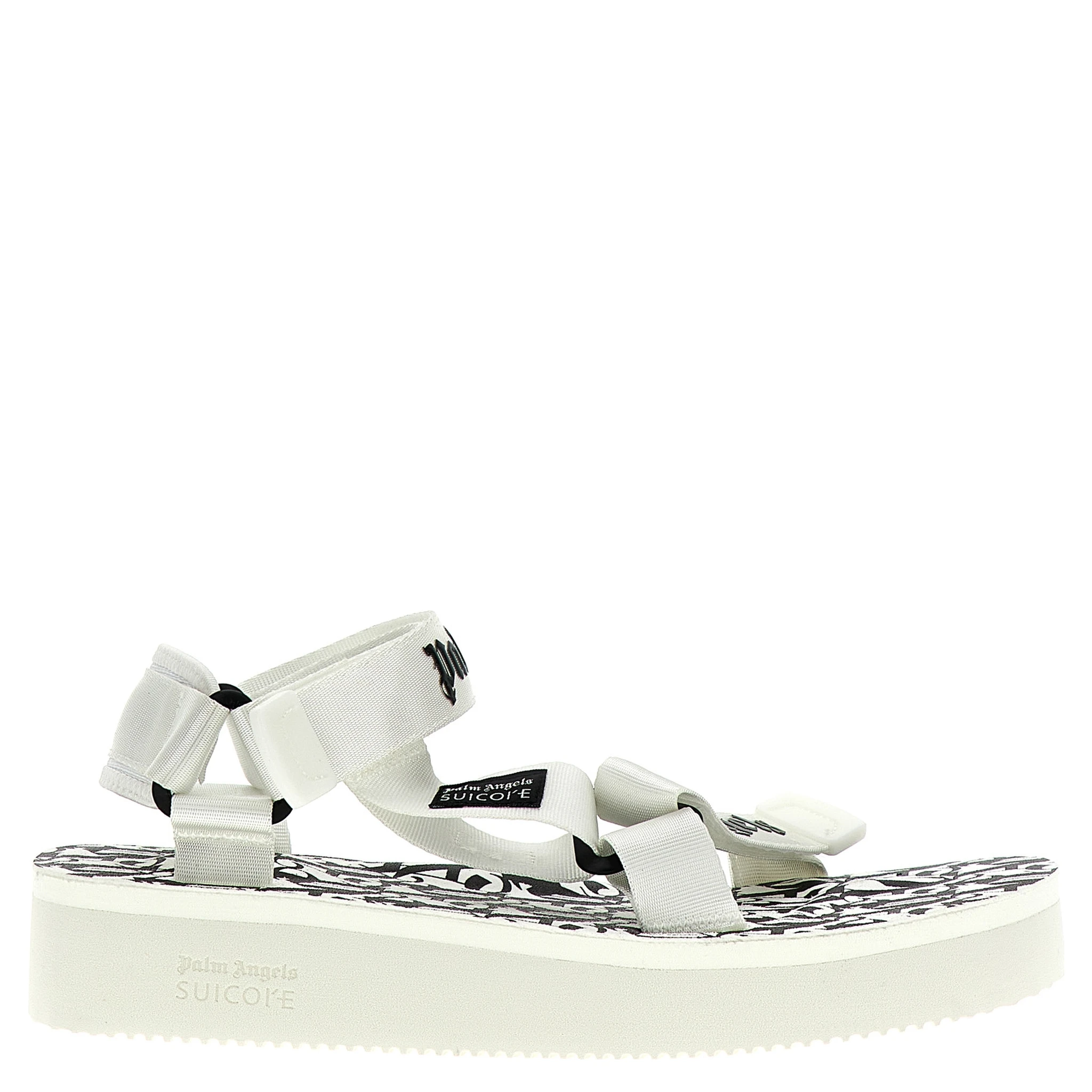 Bicolor Polyester Flat Sandals
