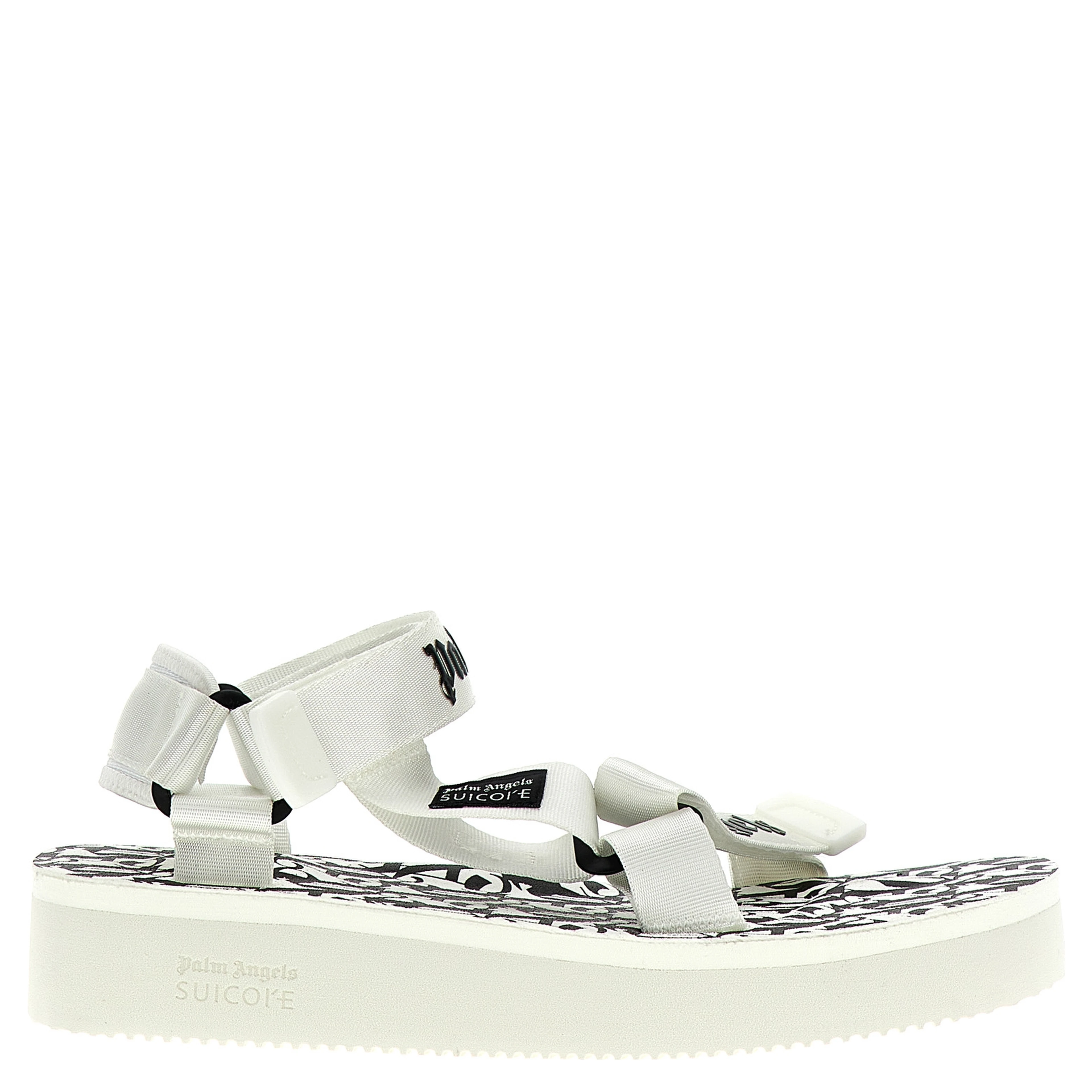 Bicolor Polyester Flat Sandals