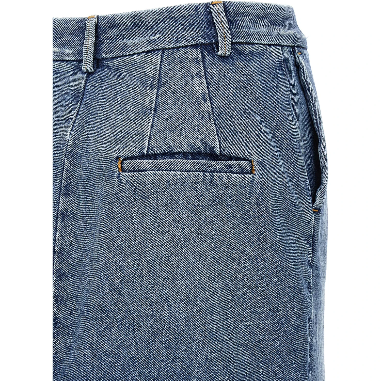 Blue Cotton Long Skirt