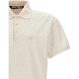 White Polyester Polo Shirt