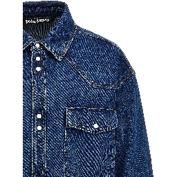 Blue Polyester Denim Jacket