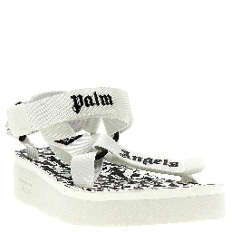 Bicolor Polyester Flat Sandals